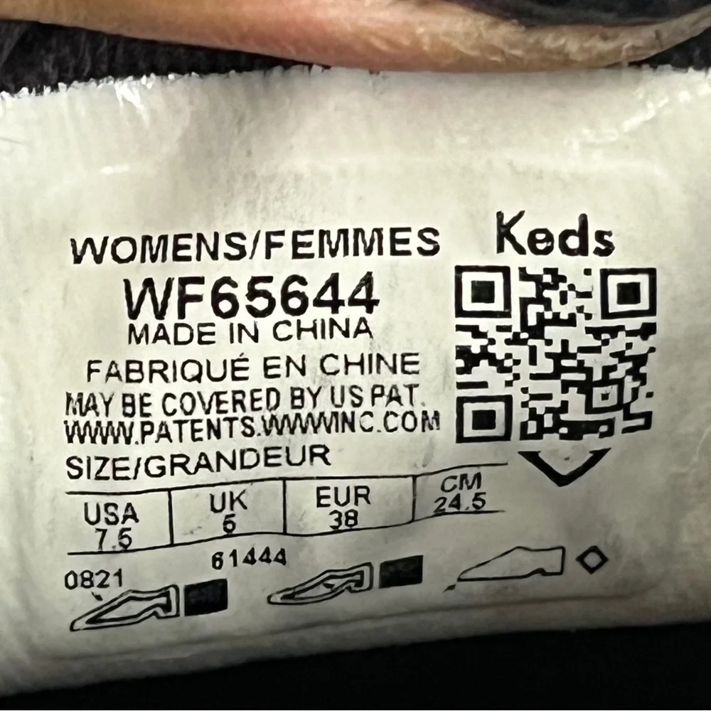 KEDS KATE SPADE New York Black Sneakers Double Decker Quilted Velvet SZ 7.5 - Picture 13 of 16